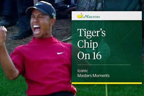 Tiger Woods' Chip on 16 | Iconic Masters Moments