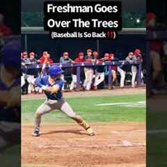 OVERSIZED freshman launches ball into outer space ￼ #baseball #mlb #homerun