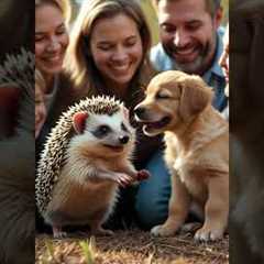 The Golden Puppy & The Hedgehog’s Friendship #friendship #cuteanimals #kindness #puppy ..