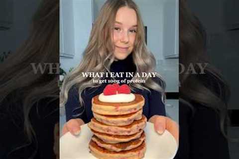 100g protein in a day - Healthy &amp; high-protein meals😍 #whatieatinaday #highprotein..