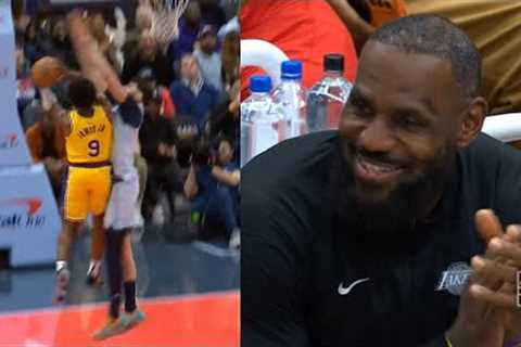 Bronny James tough and-1 has Washington crowd going crazy and LeBron loved it 🔥