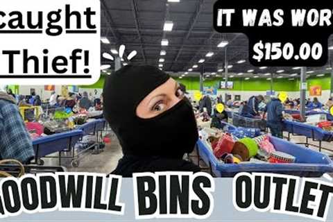 Goodwill Outlet Bins - We caught them! They took $150.00 item out of our cart! Large Haul - Digging