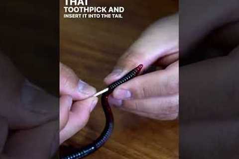 Another HACK to make your soft plastic worm SUPER BUOYANT! 🔥 #fishing #bassfishing