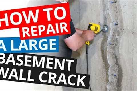 How to Repair a Large Basement Wall Crack | Stop a Leaking Wall Permanently