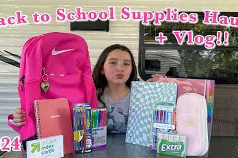 Back to School Supplies shopping Vlog! + haul &amp; what’s in my backpack! {Addison P}