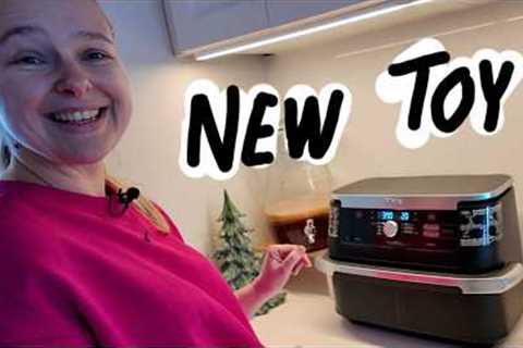 UNBOXING of Katya's new TOY (Ninja Foodi FlexBasket Air Fryer with 7-qt MegaZone)