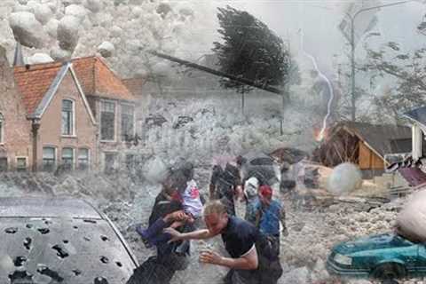 chaos in Argentina now, giant hailstorm raging in Buenos Aires, cars, property destroyed!