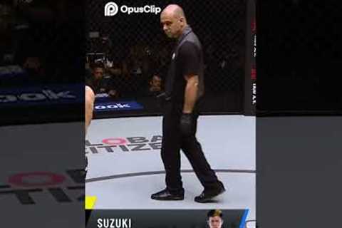 Unbelievable Strikes: Suzuki's Reaction Under Pressure #trending #mma #fight #viralvideo