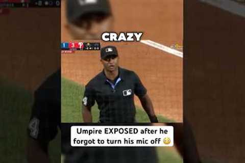 Umpire gets exposed 😳 #baseball #mlb #collegebaseball #highschoolbaseball