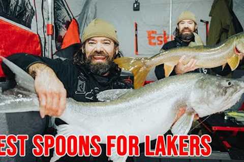 Ice Fishing for Lake Trout &amp; Spoon Challenge