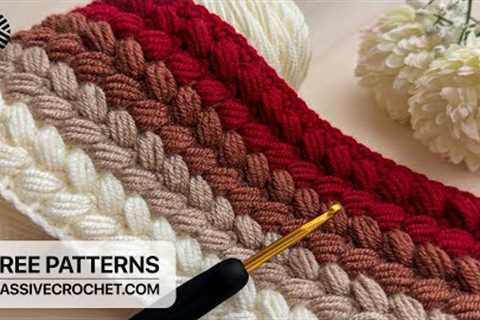 VERY EASY Crochet Pattern for Beginners (1 ROW REP)!⚡️👌 Crochet Stitch for Baby Blanket &amp; Bag