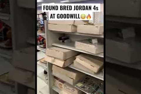 Crazy thrift finds🔥 BRED JORDAN 4s👀 #sneakers #shorts #sneakerhead #thrift #thrifting