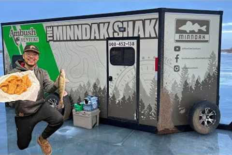 72 Hour Ice Camping in My Insulated Fish House! (CATCH CLEAN COOK)