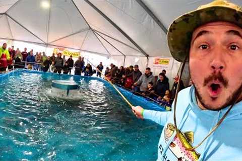 World's BIGGEST Trout Catch &amp; Cook with Fans!