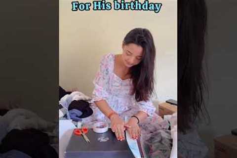 Packing gifts for his Birthday 🎁 ❤️🧿 #birthday #loversgoals #couplegoals #ashortaday #gifts