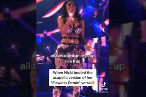 When Nicki bodied the acapella version of her Flawless Remix verse🔥😍 #Nickiminaj #short #shorts