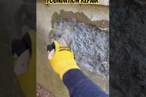 Quick Foundation Repair #diy #construction #howto #repair #foundation #foundationrepair #patchwork