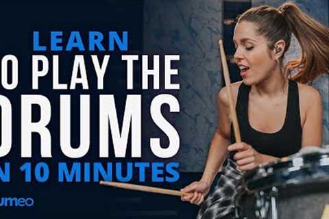 Learn To Play The Drums In 10 Minutes (Beginner Lesson w/ Domino Santantonio)