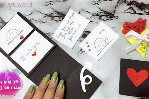 Easy DIY Valentines Day Card/ valentine day gift ideas/valentine Day card for boyfriend /paper craft