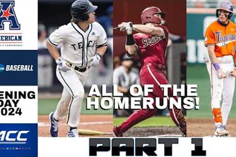 Opening Day Homeruns | 2024 College Baseball Highlights | PART 1