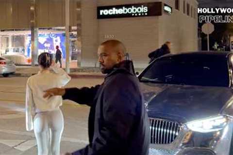 Kanye West Stops Traffic for Bianca to Pose in the Streets of Hollywood