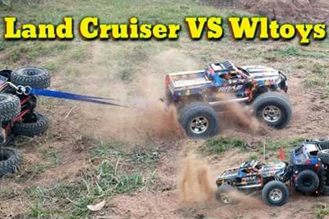 RC Cars Land Cruiser VS RC Car Wltoy Adventures and Obstacles 1/10 Scale rc car off-road, rc trucks