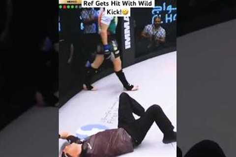 MMA Ref Gets Hit With a Rolling Thunder Kick! #mma #sports #shorts #new #2025 #ufc #trending