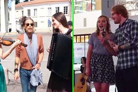 When Celebrities Surprise Street Performers By Singing With Them