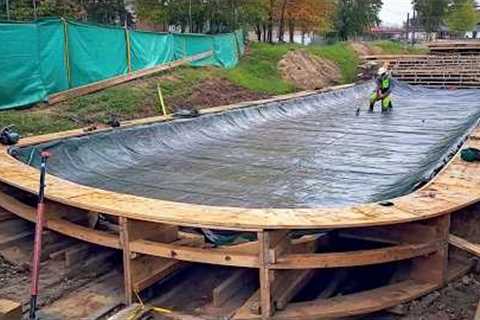 Man Builds Amazing SWIMMING POOL in His Backyard | Start to Finish by @rlcmaker