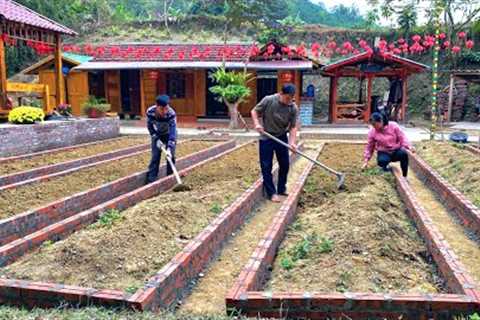 With skillful hands, DAU - TU - Phin have built a unique vegetable garden ready for the Spring crop