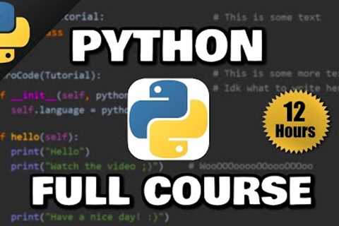 Python Full Course for free 🐍