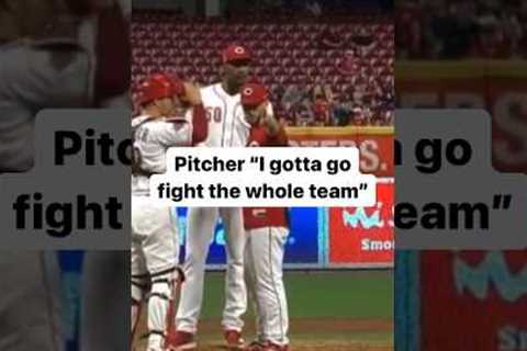 Pitcher fought the whole team 😂🫡 #baseball #shorts #mlb #short #trending