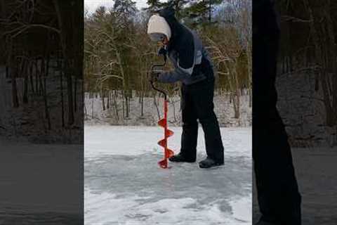 Small Lure = BIG Fish through the Ice🧊 #shorts #fishing
