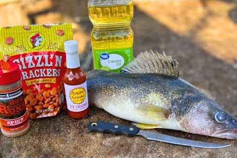 Huge Walleye Catch n' Cook | Spicy Fried Walleye!