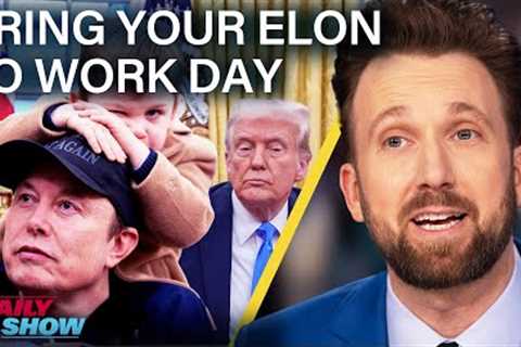 Elon Musk Crashes the Oval Office To Talk DOGE &amp; Trump Pushes Gaza Takeover | The Daily Show