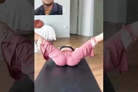 Flipping my dog #yoga #downwarddog #threeleggeddog #balance #bridge