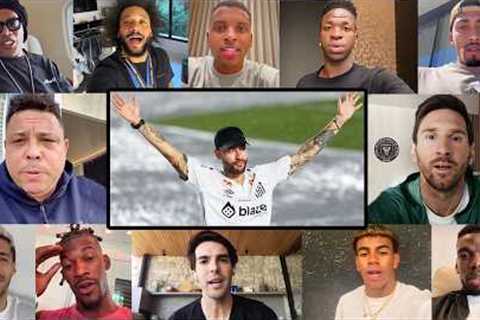 Football Players Reaction On Neymar's Presentation at Santos