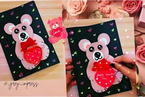 Diy Valentine's day card  💌 | valentine's day gift ideas | teddy day card🧸