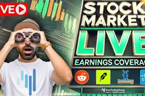 Stock Market Live Reddit Earnings, HOOD, CSCO &amp; More, PPI Data Prep &amp; How To Make Money..