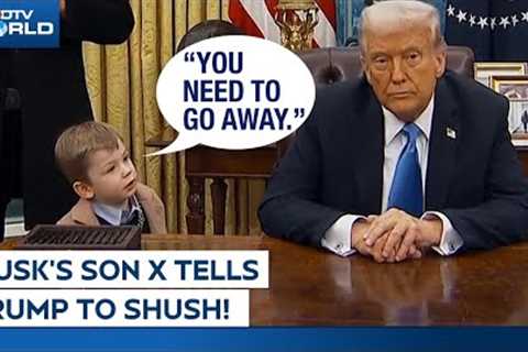 Musk's Son Viral Video | Elon Musk's Son X Æ  Tells Donald Trump To 'Shush His Mouth' | Trump News
