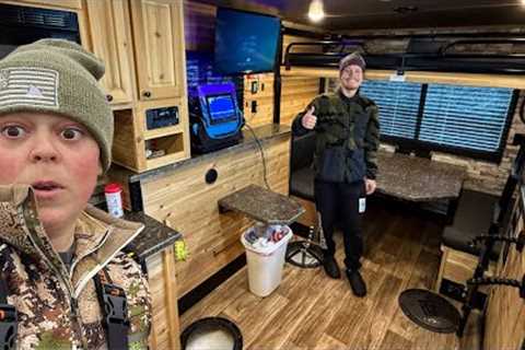 24 Hour's Ice Fishing With Mav! Catch N' Cook, Big Fish &amp; Pokémon