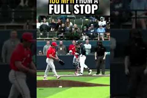 100 MPH from a FULL STOP is ridiculous but Brian Curley of UGA made it looks easy