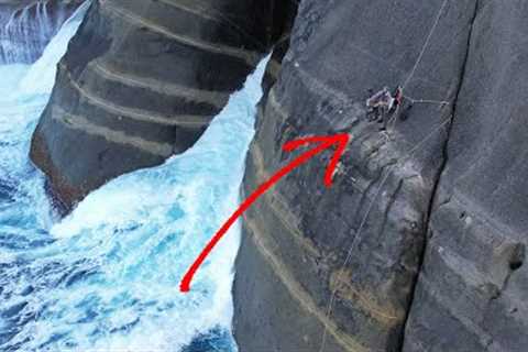FISHING from a HUGE CLIFF