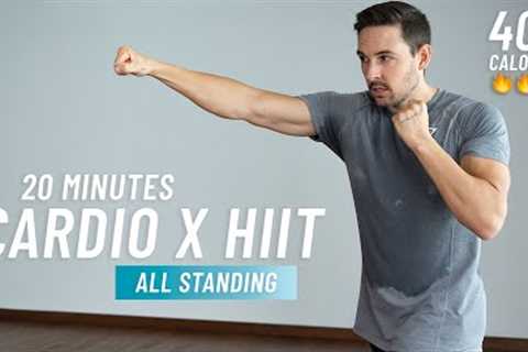 20 MIN CARDIO HIIT WORKOUT - No Squats or Lunges - ALL STANDING
