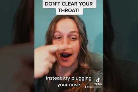 SINGERS: Don’t clear your throat! #musiclessons #music #voicelessons #singingtips #singing