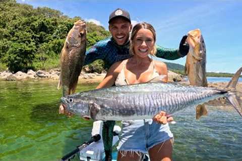 AUSSIE BOAT ADVENTURE - fish steaks catch &amp; cook