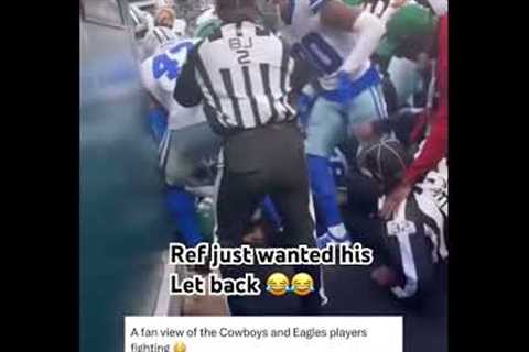 Fight breaks out eagles vs cowboys &amp; refs get the worst of it #nfl #espn #sportstalk #trending