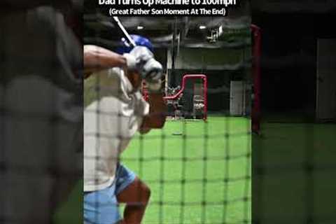 Dad Turns Pitching Up To 100MPH ‼️#mlb #homerun #baseball