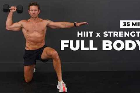 35 Min KILLER Full Body Dumbbell Workout (HIIT x STRENGTH)