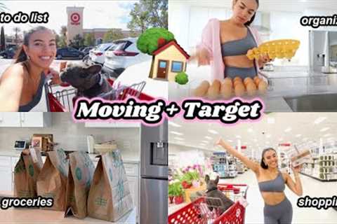 MOVING VLOGS: Target Shopping, Fridge Organization & Grocery Haul!